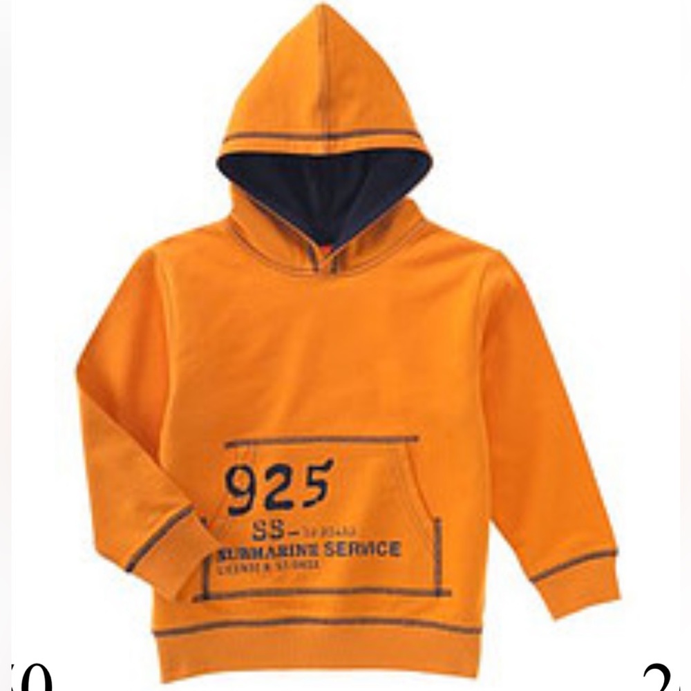 NWT Gymboree Boats & Bridges Orange Submarine Service Hoodie Size 3